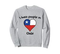 Chilean Flag Heart I Have People In Chile Sweatshirt