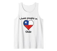 Chilean Flag Heart I Have People in Chile Tank Top