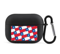 Chilean Flag Or Banner Funny Bluetooth Earbuds Case with Keychain Colorful Wireless Headphones Covers Compatible with AirPods Pro