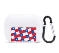 Chilean Flag Or Banner Funny Bluetooth Earbuds Case with Keychain Colorful Wireless Headphones Covers Compatible with AirPods Pro