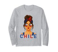 Chilean Girl Chile Flag Chilean Girlfriend Wife Long Sleeve T-Shirt