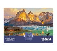 Chilean Patagonia Torres Del Paine Wooden Jigsaw Puzzle Waterproof 1000 Piece Puzzles for Adults Gifts Fun Challenging Games