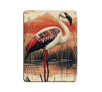 Chilenischer Flamingo I Retro Poster Metal Tin Sign Chic Art Retro Iron Painting Bar People Cave Cafe Family Garage Poster Wall Decoration 12x16inch(30x40cm)