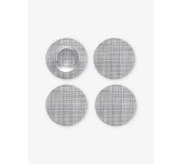 Chilewich Chilewich Basketweave Mist Woven Coasters Set Of Four Mist