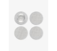 Chilewich Chilewich Basketweave Mist Woven Coasters Set Of Four White