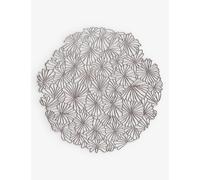 Chilewich Chilewich Daisy-Design Pressed-Vinyl Round Placemat 39cm Gunmetal