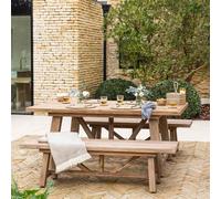 Chilford Outdoor Solid Wood Table and Bench Set Small