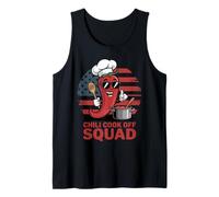 Chili Cook Off Squad Contest Cookoff Judge American Flag USA Tank Top