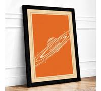 Chili in Cream Minimalist Framed Wall Art Print A4 (29.7×21cm) Black, Wall Decor for Living Room, Bedroom, Office & Home, Ready to Hang, Art Gift