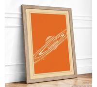 Chili in Cream Minimalist Framed Wall Art Print A4 (29.7×21cm) Oak, Wall Decor for Living Room, Bedroom, Office & Home, Ready to Hang, Art Gift