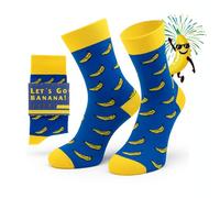 CHiLI Lifestyle Socks Funny Design Socks, Gift Socks, Funny Saying Banderole, Sustainable Cotton, 1 Pair, Colourful 36-40/41-45, Banana, 41-45