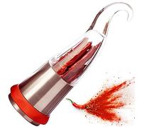 Chili Mill Cutter - Spicy Designer Piece - Spice Cutter with Stainless Steel Cutting Unit - Also cuts Other coarse Herbs - in The Form of a Chili - Very Original - 80ml red
