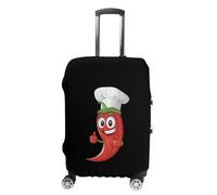 Chili Pepper Chefs Hat Suitcase Cover Elastic Luggage Covers Protectors Anti-Scratch Travel Essentials