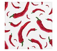 Chili Pepper Cloth Napkins Set of 6 Red Pepper Reusable Washable Kitchen Dining Table Napkins for Home Dinner Wedding Banquet Banquet Party 50.8 x 50.8 cm