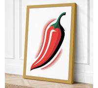 Chili Pepper Modern Canvas Wall Art Print 36x24 Inch (91 x 61 cm)