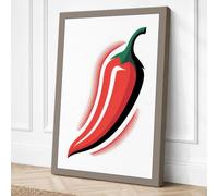 Chili Pepper Modern Canvas Wall Art Print 36x24 Inch (91 x 61 cm)