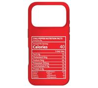 Chili Pepper Nutrition Facts Food Macro Chart Design Case for iPhone 17 Pro