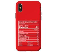 Chili Pepper Nutrition Facts Food Macro Chart Design Case for iPhone X/XS
