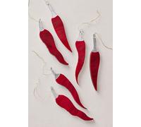 Chili Pepper Ornament Set by Suzanne Oddy Design at Free People in Red