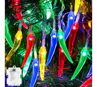 Chili Pepper String Lights, 40 LED 21Ft Chili Pepper Fairy Lights Battery Operated for Indoor Outdoor Garden Pool Birthday Mexican Party Wedding Christmas Summer Tropical Decor