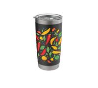 Chili Peppers Circular Art Culinary Stainless Steel Insulated Tumbler