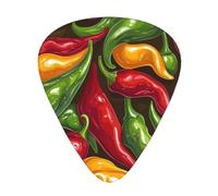 Chili Peppers Guitar Picks Gift Set - Smooth Durable Plectrums For Acoustic, Electric & Bass Guitar, Perfect Present For Guitar Lovers & Musicians