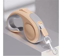 CHILIMILII 360° Tangle-Free, Retractable Dog Lead with Anti-Slip Handle, 5M/16FT-Adjustable-Smooth&Durable Nylon Tape/Ribbon, One-Handed Brake,Pause,Lock for Small and Medium Dogs (Orange)