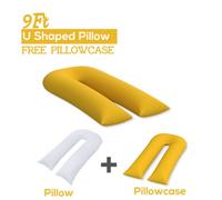 CHILIMILII 9Ft U Pillow With Free Pillowcase Maternity Pregnancy Support U Shaped Pillow