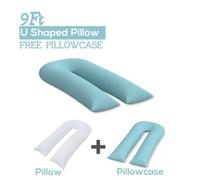 CHILIMILII 9Ft U Pillow With Free Pillowcase Maternity Pregnancy Support U Shaped Pillow