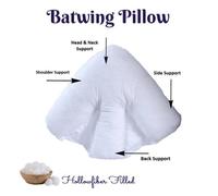 CHILIMILII Batwing Pillow Hollowfiber Filled Neck Back Head Shoulder Support Soft Fluffy Batwing Cushions