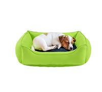 CHILIMILII Dog Sofa Bed- Washable Orthopedic Bed - Calming, Anti-Anxiety Orthopaedic Super Soft or with Cosy Sides- Warming Pet for Small,Medium,Large Dogs (medium, Lime green)