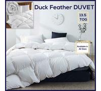 CHILIMILII Duck Feather & Down Duvet 13.5 Tog Quilt Desgin Hotel Quality Bedding Soft Warm Cosy Anti-Allergy All Sizes