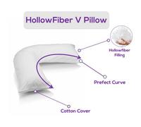 CHILIMILII Hollowfiber V Pillow Orthopedic Back Neck Maternity Support Pillow 74X34Cm