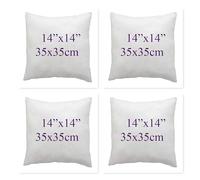 CHILIMILII Hotel Quality Hollow Fibre Cushion Pads, Inners, Inserts, Scatters, Hypoallergenic Bounce Back Square Cushion Pads (4, 14x14 (35x35cm)