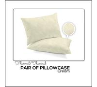 CHILIMILII Pillowcases Pair Pack 100% Brushed Cotton Flannelette Thermal Pillow Covers 19''x29''