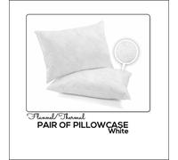 CHILIMILII Pillowcases Pair Pack 100% Brushed Cotton Flannelette Thermal Pillow Covers 19''x29''