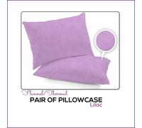 CHILIMILII Pillowcases Pair Pack 100% Brushed Cotton Flannelette Thermal Pillow Covers 19''x29''
