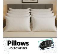 Chilimilii Pillows Hotel Quality Bounce Back Hollowfiber Filled Pillow Anti-Allergic Pack Of 8
