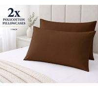 CHILIMILII Polycotton Pair Of Pillowcases Plain Dyed Housewife Pillow Covers 50X75 Cm