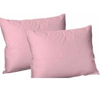 CHILIMILII Polycotton Pair Of Pillowcases Plain Dyed Housewife Pillow Covers 50X75 Cm