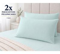 CHILIMILII Polycotton Pair Of Pillowcases Plain Dyed Housewife Pillow Covers 50X75 Cm