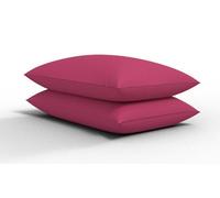 CHILIMILII Polycotton Pair Of Pillowcases Plain Dyed Housewife Pillow Covers 50X75 Cm