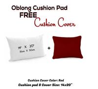 Chilimilii Rectangle/oblong Cushion Pads With Free Cushion Cover 100% Cotton Hollowfiber Filled Home Car Sofa Decor Cushions