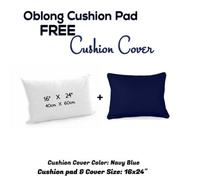 Chilimilii Rectangle/oblong Cushion Pads With Free Cushion Cover 100% Cotton Hollowfiber Filled Home Car Sofa Decor Cushions