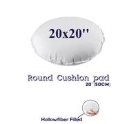 Chilimilii Round Cushion Pads Inner Insert Hollowfiber Filled Circle Shape Pillow 20''