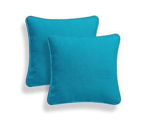 CHILIMILII Set of 2-100% Cotton Plain Cushion Covers, Decorative Double sided Square Cushion covers/Pillow cover for Sofa Bed Home Decor in 16" 18" 20" Size & Multiple Colors (Teal, 18x18)