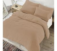 CHILIMILII Teddy Fleece warm Cuddly Duvet/Quilt Cover set, Luxury Sharpa Fleece Duvet covers, Soft, Cosy,Thermal & Warm Teddy Duvet Cover sets with matching pillowcases (Beige, Single)