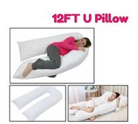 CHILIMILII U Shaped Pillow 12Ft Hollowfiber Filled Maternity Pregnen