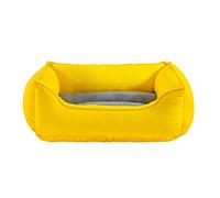 CHILIMILII Washable Orthopedic Dog Sofa Bed - Calming, Anti-Anxiety Super Soft Pet Bed With Cosy Sides for Small, Medium, Large Dogs (Small, Yellow)