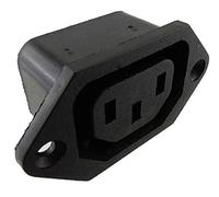 ChiliTec Black Metal Socket, 10A/250V, 4.8mm Plug, Solderable, Single Item, Kitchen, Laundry Room